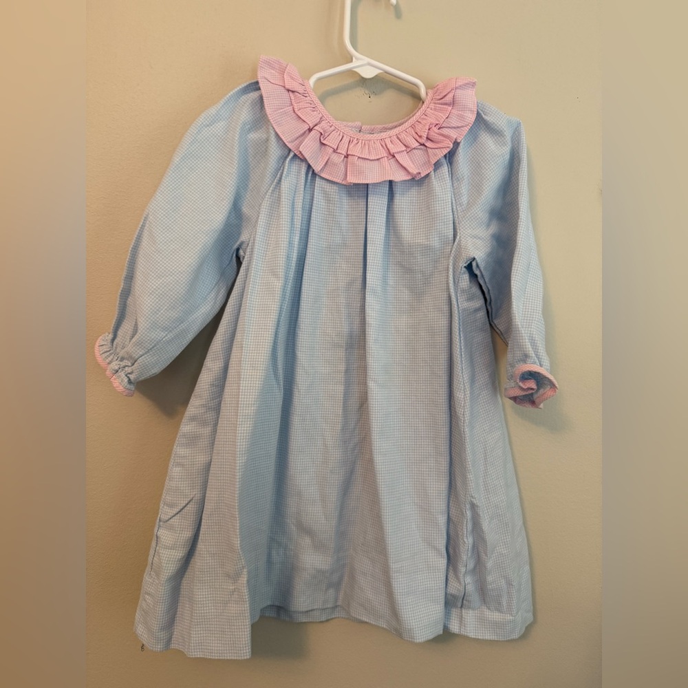PA Classics Blue and Pink Gingham Dress